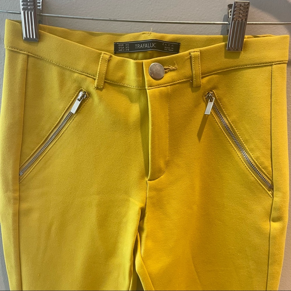 Zara yellow mustard legging pants in XS